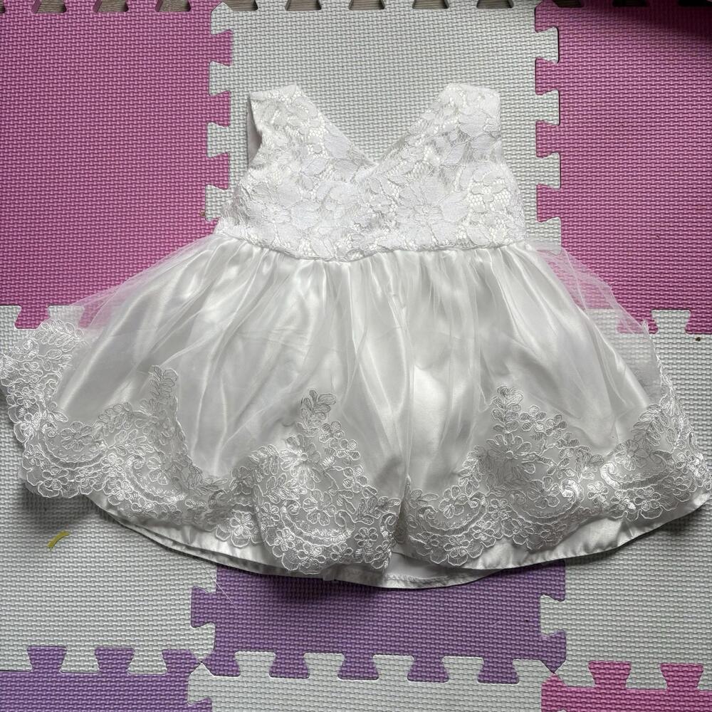 White Lace Baby Dress size 12 months